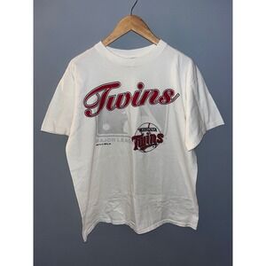Vintage Minnesota Twins MLB‎ Baseball T Shirt Size Large Bike 1996